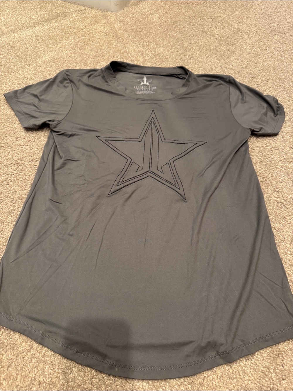 Jeffree Star Black Short Sleeve Tee with Embroidered Star